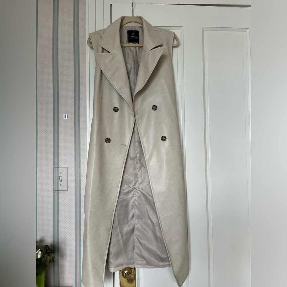 Long Trench Coat Vest Jacket